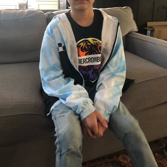 Ideology Big Boys Atmosphere/Windbreaker Jacket - Blue Cloud L - Picture 12 of 16